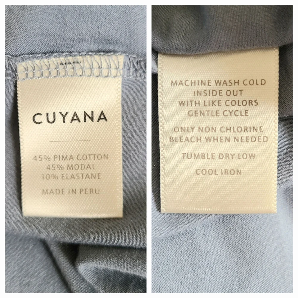Cuyana Asymmetrical Blue Overlay Dress - Picture 9 of 12